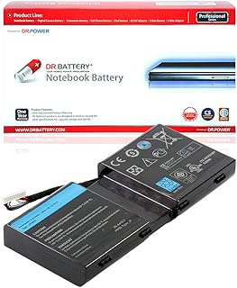 DR. BATTERY 2F8K3 Laptop Battery Replacement for Dell Alienware 17 R1 17X M17X R5 Alienware 18 R1 18X M18X R3 Series Gaming Laptop 02F8K3 KJ2PX 0KJ2PX G33TT 0G33TT 0NU209 451-BBCB [14.8 V / 65Wh]