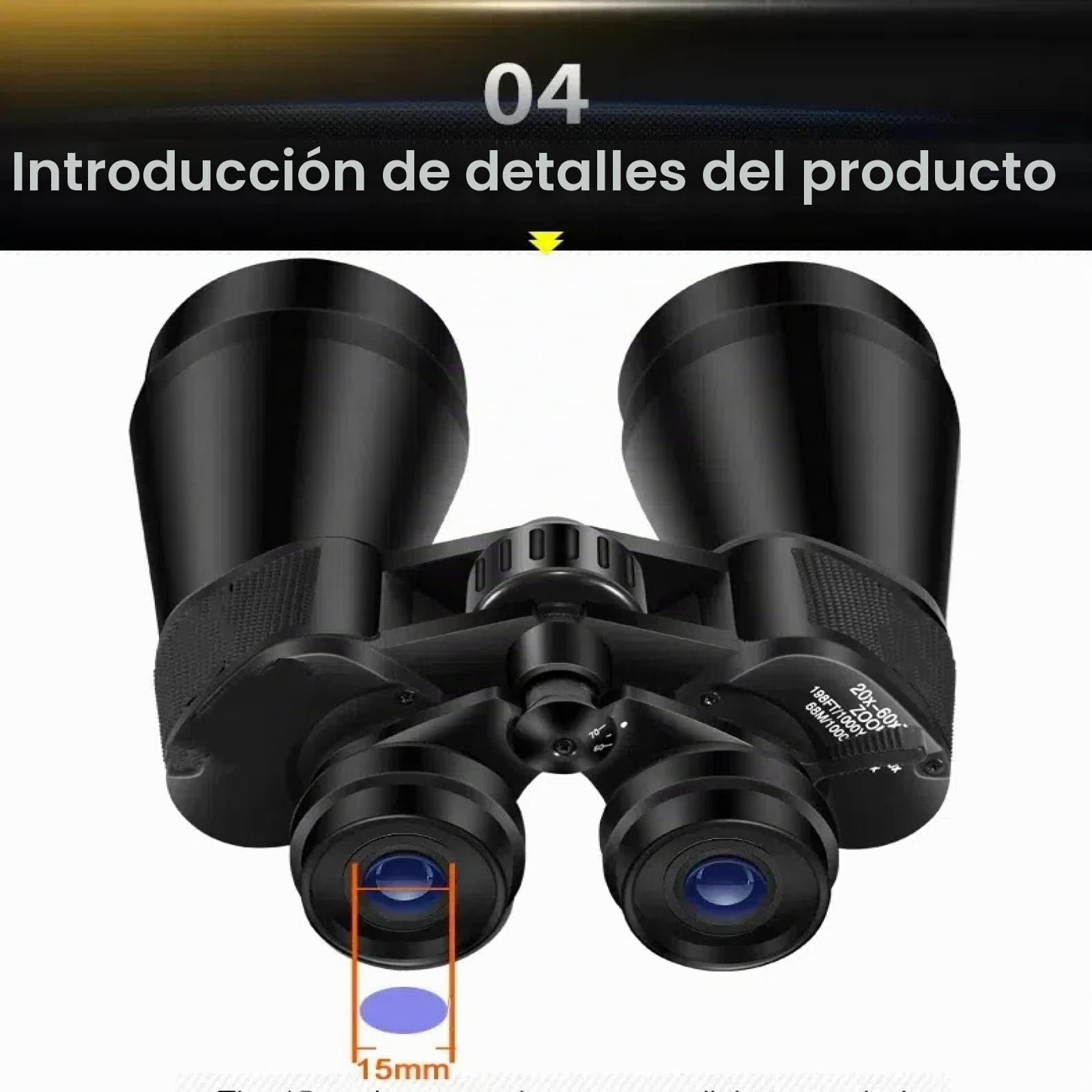 Prismáticos Borwolf 20-60x70 de alto aumento de largo alcance zoom 60 veces caza telescopio astronómico HD Professiona Zoom