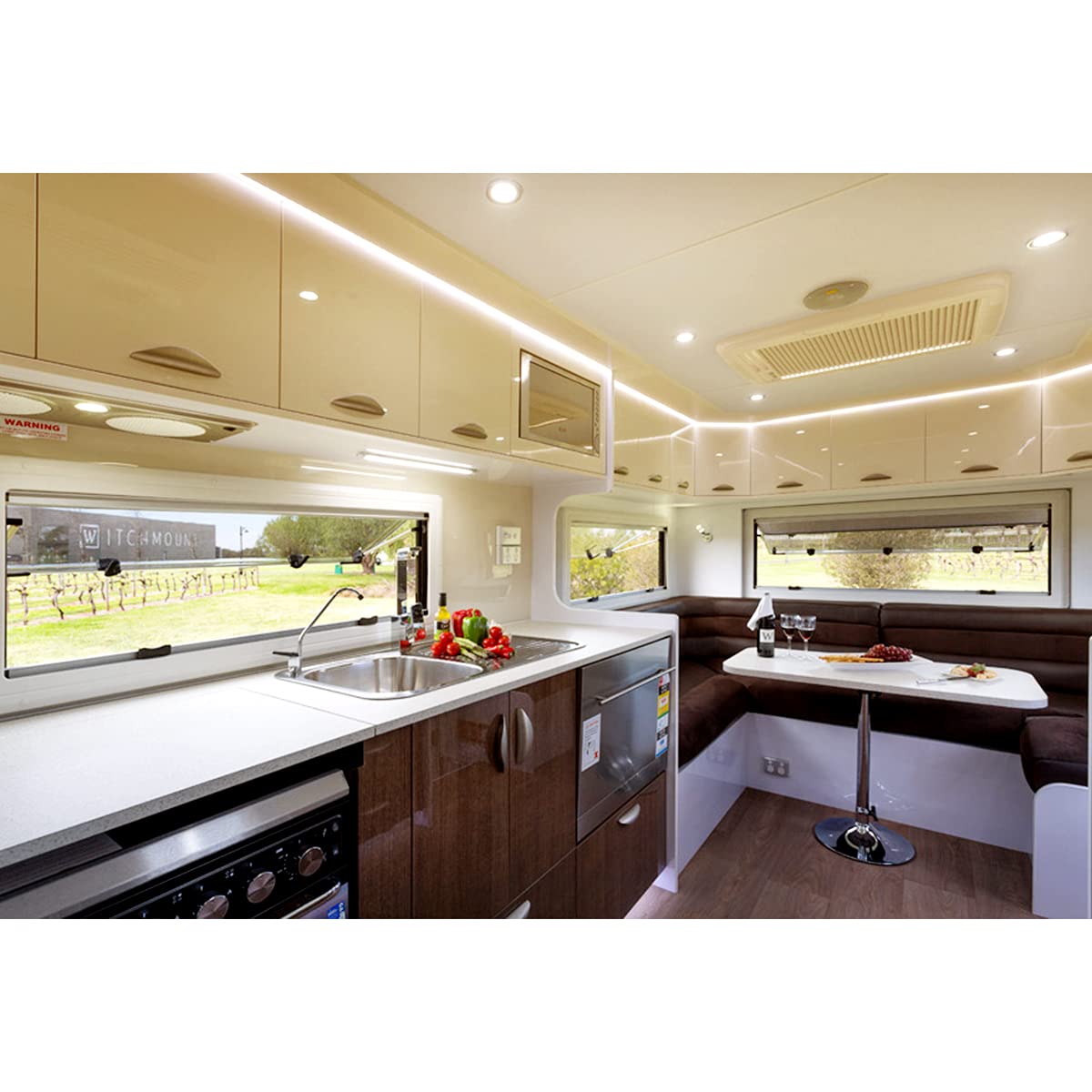 Dream lighting Warm White LED Strip Lights Interior RV Trailer LED Decorative String Light - 60inch/ 5ft, 450 lumens, 30 LEDs/Meter