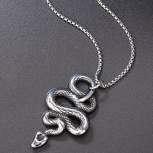 Jude Jewelers Retro Vintage Stainless Steel Snake Style Statement Cocktail Party Pendant Necklace4