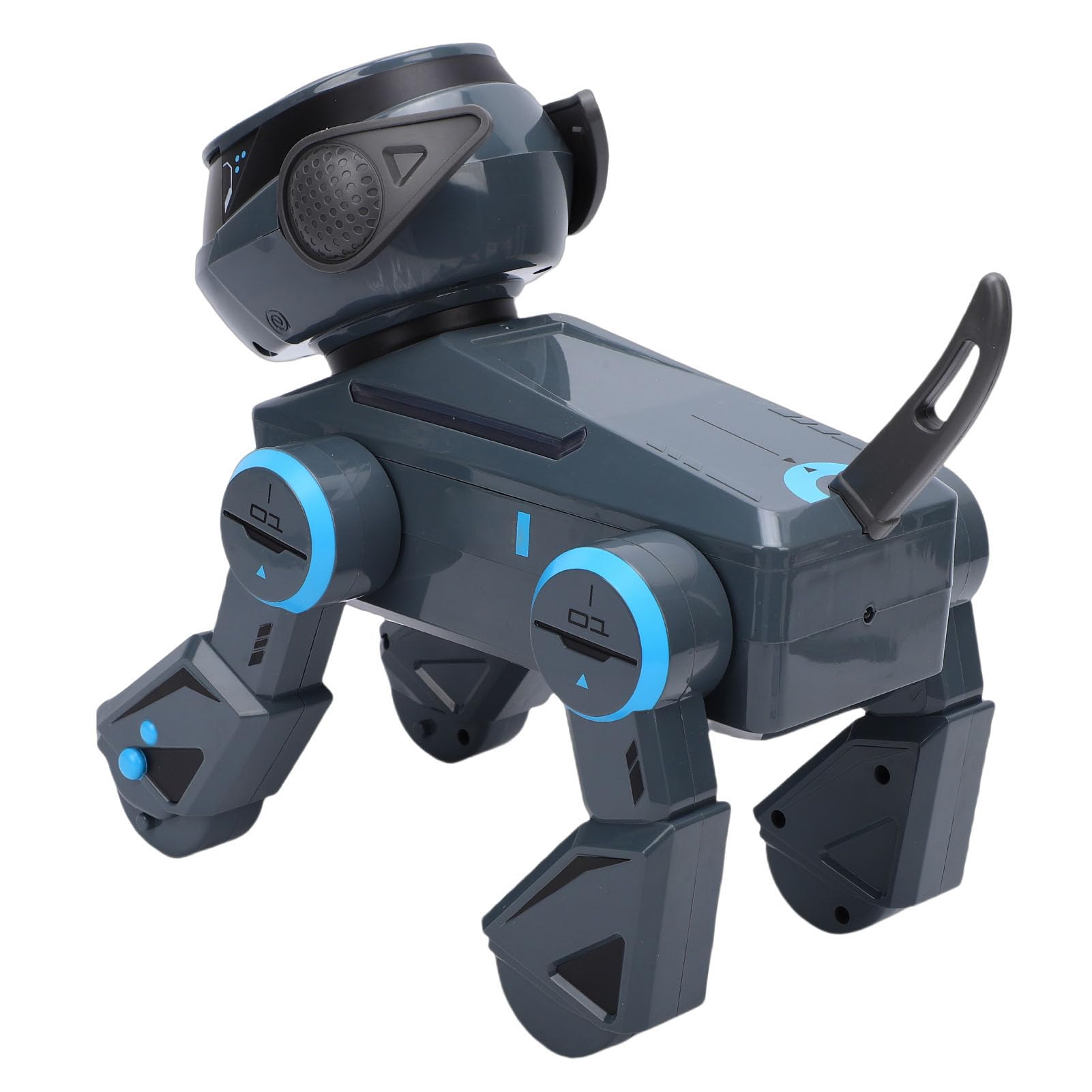 RiToEasysports Perro Robot Control Remoto con Música, Robot Interactivo Recargable para Niños, con Luces LED, Altavoz Bluetooth y Acciones Programables, para Mascotas Electrónicas