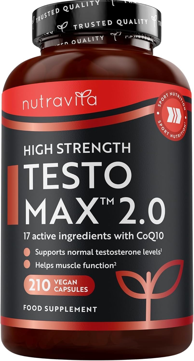 Nutravita Testosterone Supplements for Men - 210 Vegan Capsules