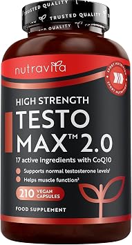 Nutravita Testosterone Supplements for Men - 210 Vegan Capsules