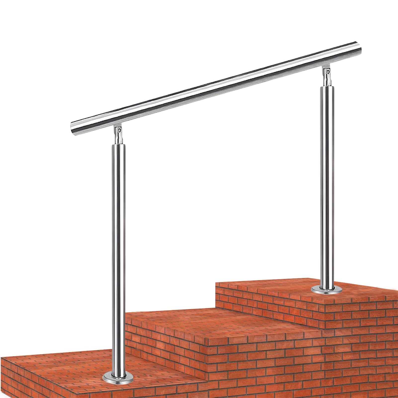 Gyeqxkt Height 95Cm Stair Handrail Handrail Stairs, Stair Railing Railing U, M-Shaped, Stair Railing, Stair Handrail Railing For Outdoor Use, Indoor Outdoor Garden Staircase Stair Support Railing (85Cm, White A