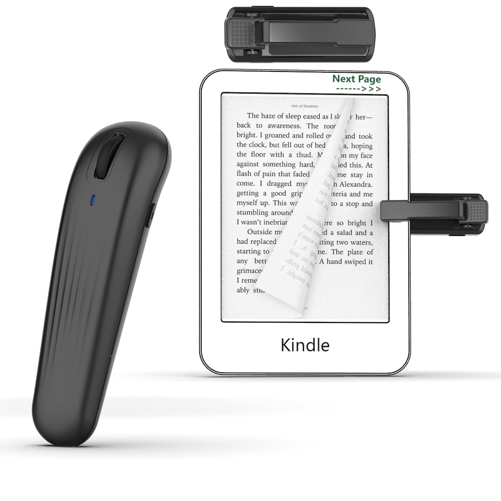 Seitenumkehrer mit Fernbedienung für Kindle Paperwhite/Oasis/Kobo, iPad Tablets/Kameras, inklusive Handschlaufe