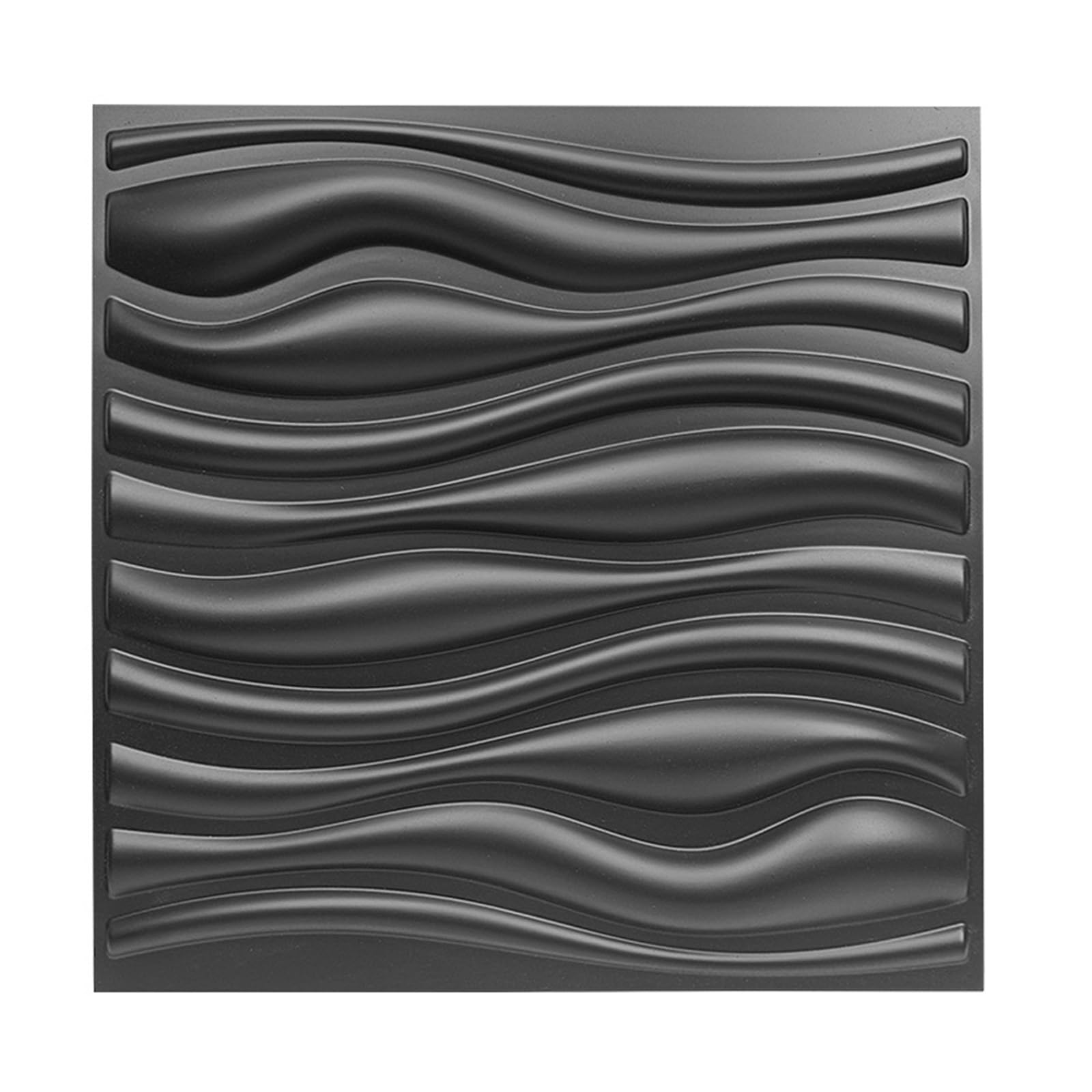 FGUJSUR Stick On Tiles 30x30cm Simple Lines Decorative 3D Wall Panels Diamond Design 3D Wallpaper Mural Tile-Panel-Mold Sticker(A-Matte Black)