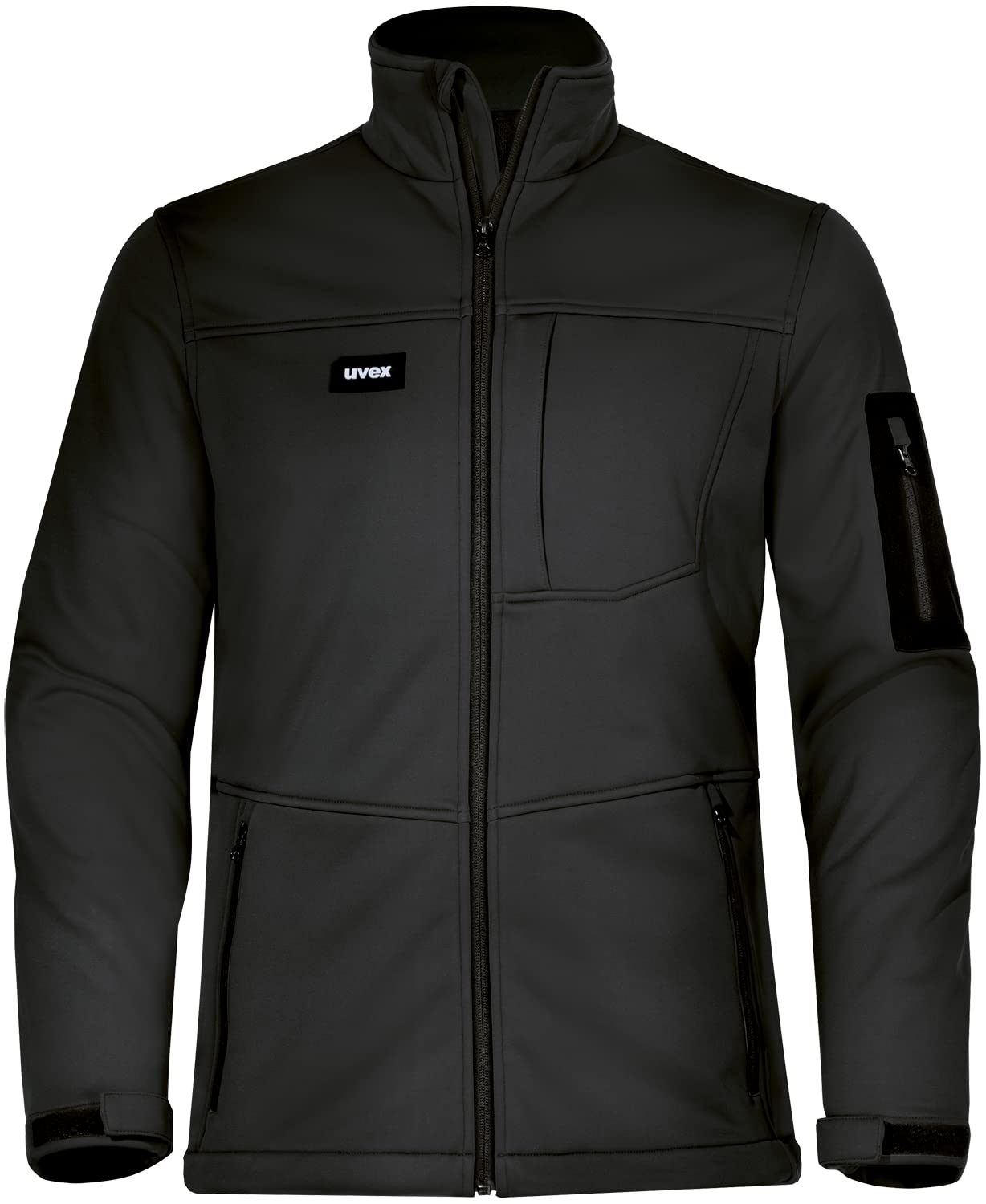 UvexEchor Softshell Work Jacket for Men - Outdoor Jacket - Black - Size L