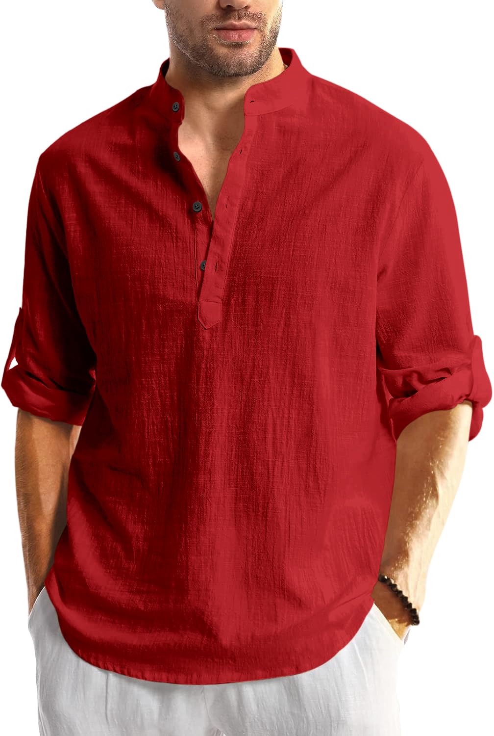 hemilique Combo of Men Solid Cotton Blend Straight Kurta Shirt Pack of 2-picture-18