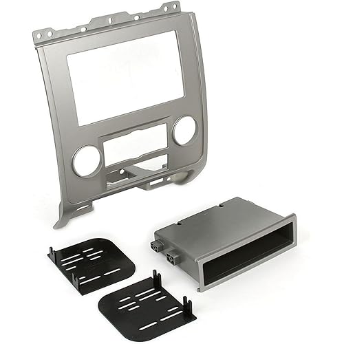 Scosche FD1436B Double DIN or Single DIN with Storage Pocket Radio Install Dash Kit Compatible with Select 2008-12 Ford and Mercury - Aftermarket Car Stereo Installation Kit - See Fit Guide in Images