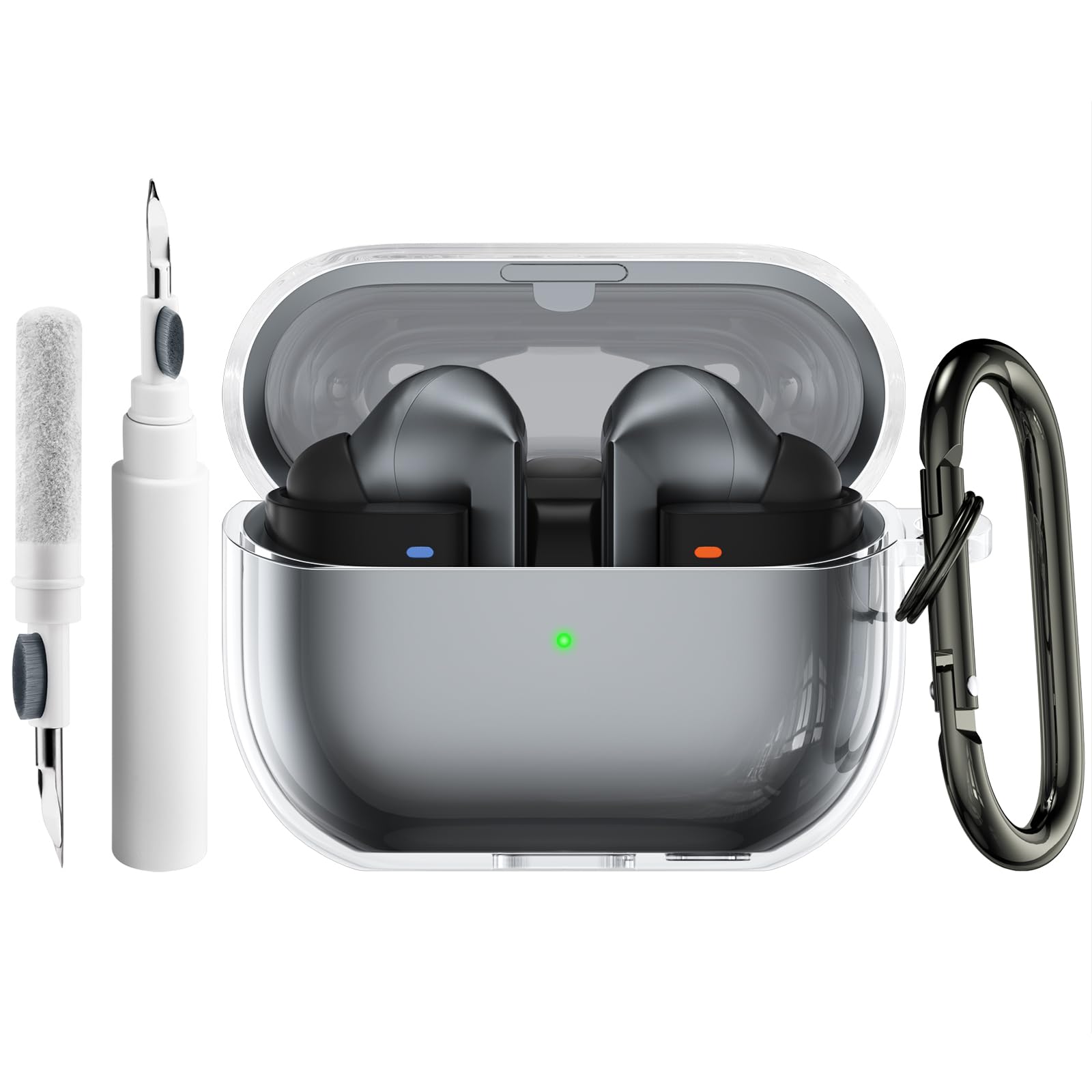 Vancle Clear Cover for Samsung Galaxy Buds 3/3 Pro Case, Soft TPU Shock Resistant, Full Protective Case Cover Compatible with Galaxy Buds 3/3 Pro