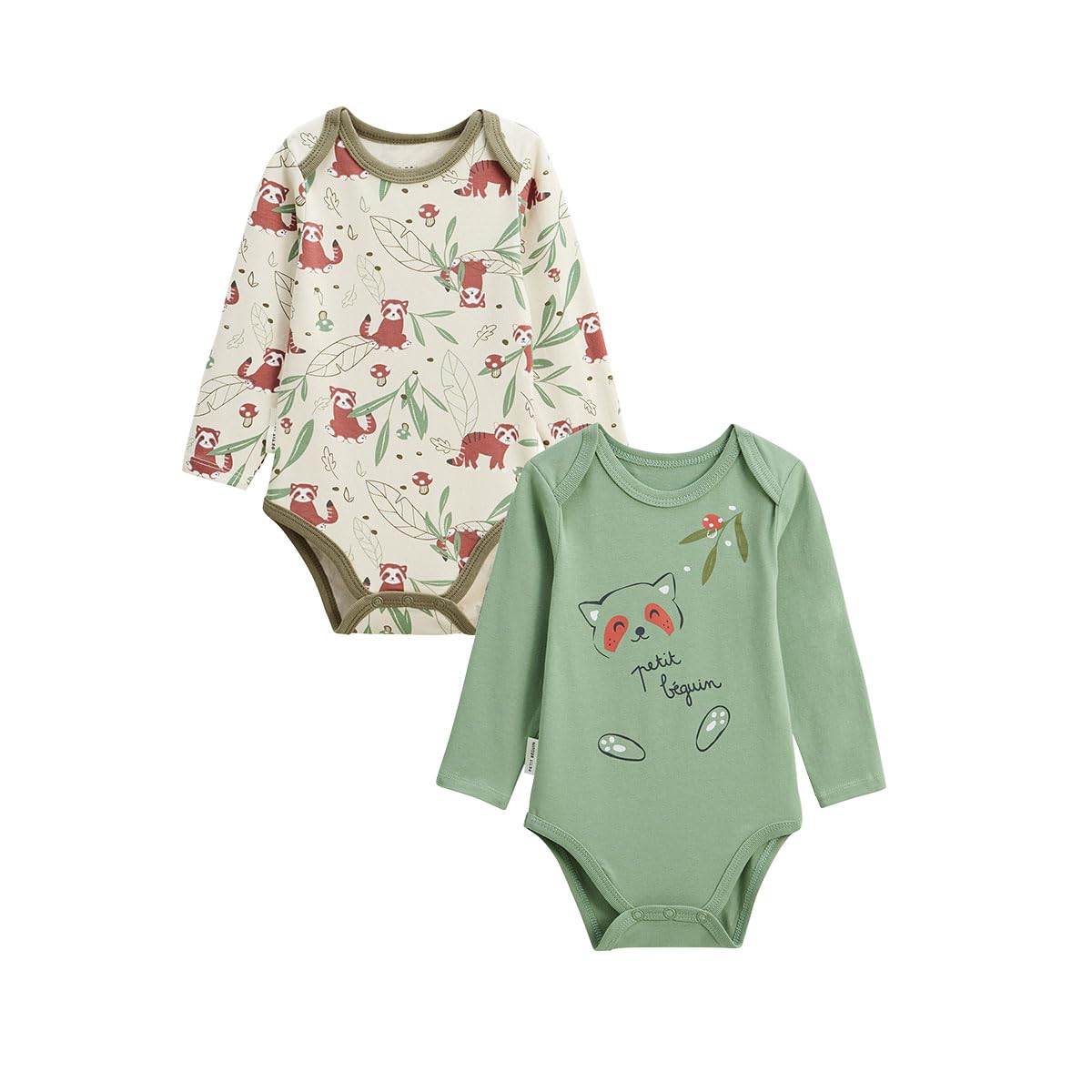 Petit Béguin - Lot de 2 Bodies bébé Manches Longues Gustin