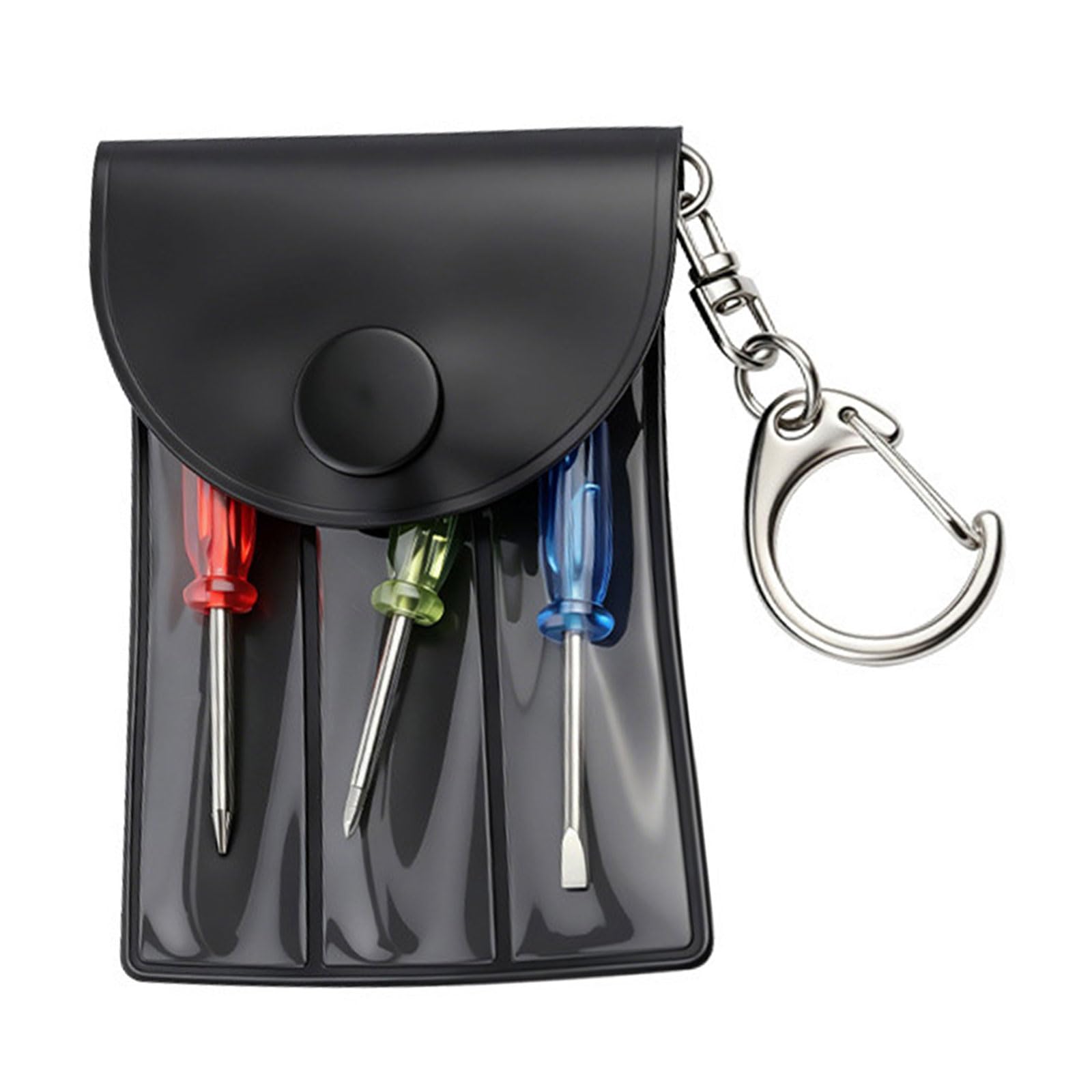 Shntig 1 Pack 3 In 1 Small Screwdriver Keychain Handy Pocket Sized Screwdriver Keychain Opening Disassemble Repair Part Tool Set