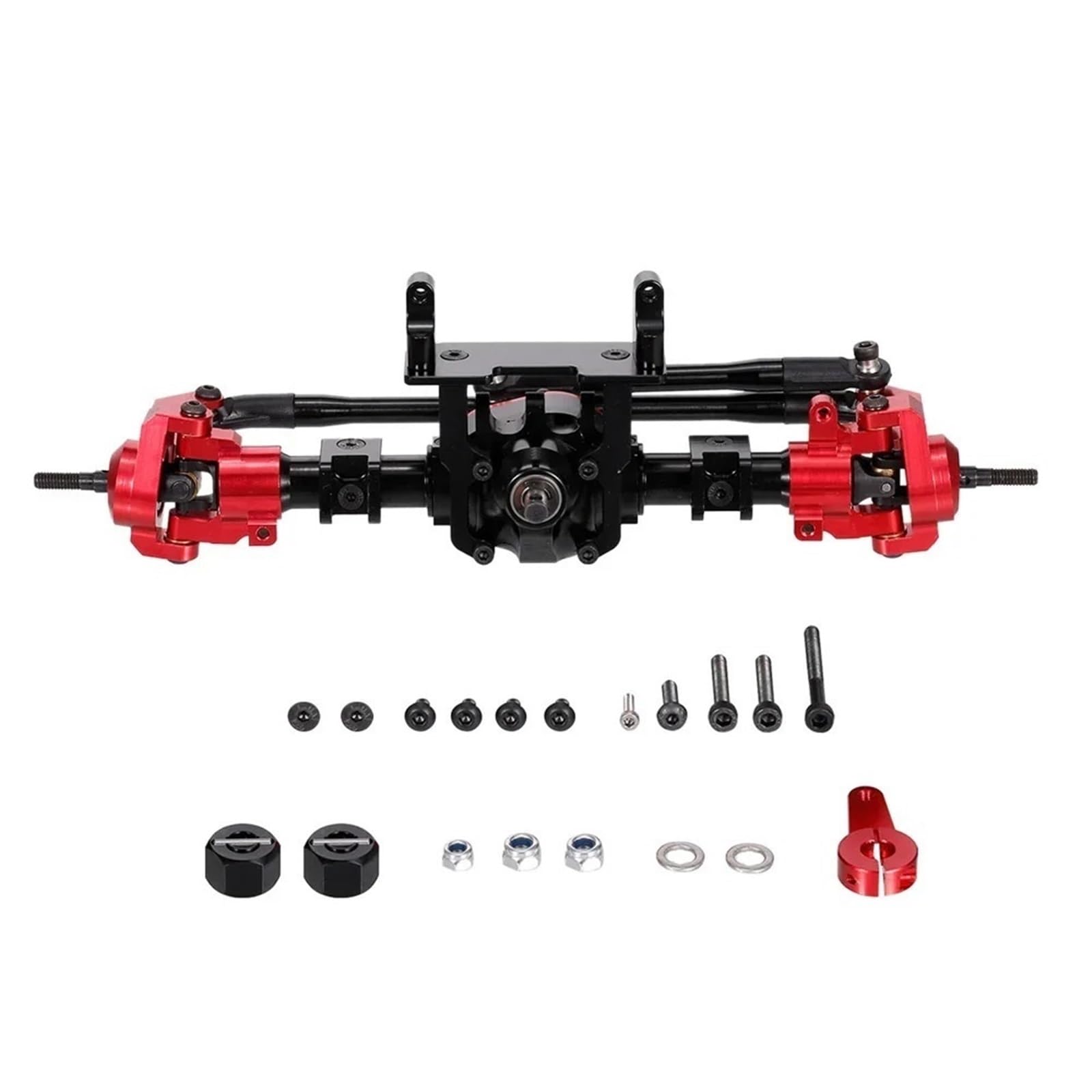 Przednia oś tylna samochodu RC z ochraniaczem do osi samochodu gąsienicowego RC 1:10 SCX10 II 90046 90047(RED)