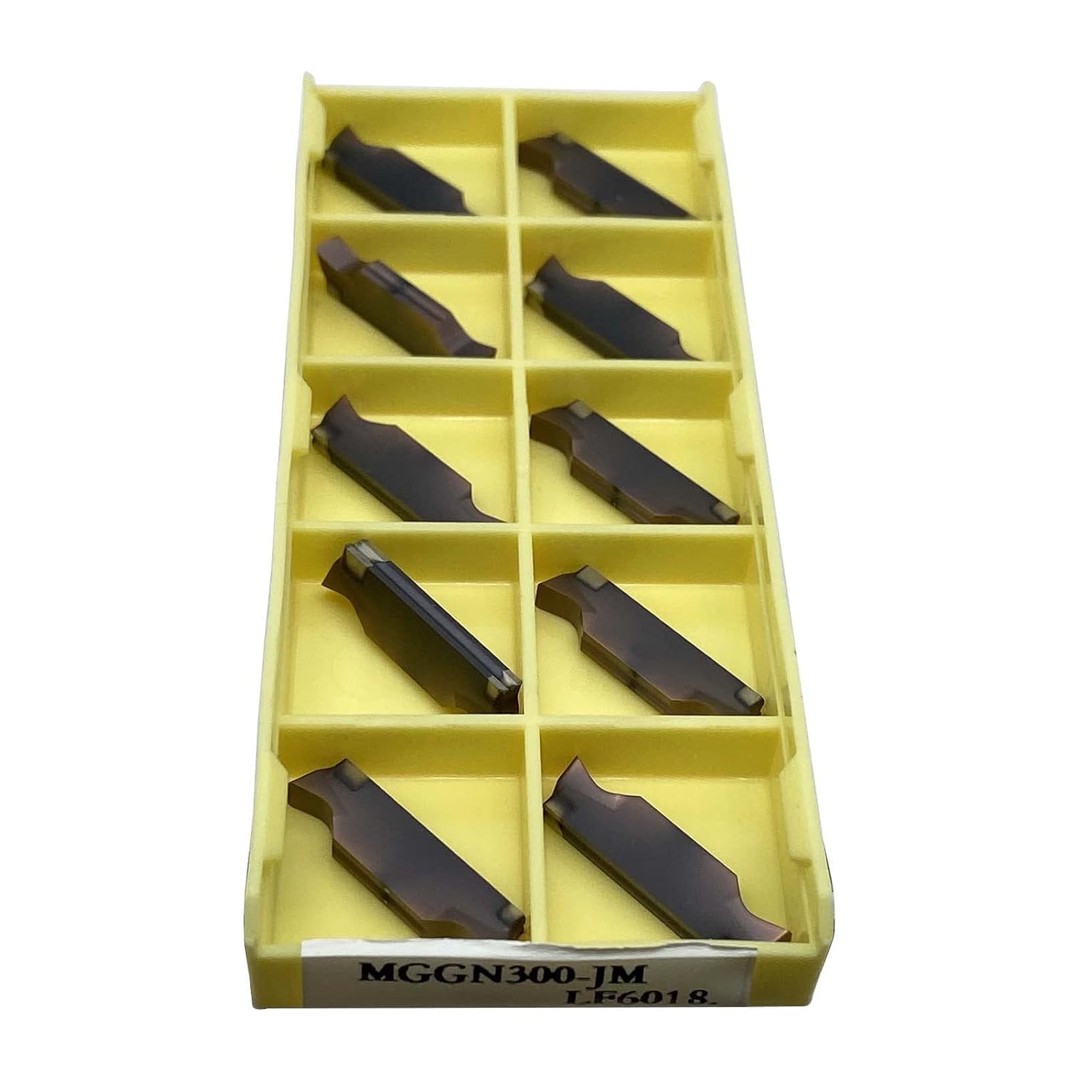 MGGN300 -JM Lot de 10 inserts en carbure de tungstène de 3 mm de large Inserts Grooving Cut-Off Inserts pour ponçage fin pour acier pour rainures MGEHR/MGIVR (MGGN300-JM LF60)