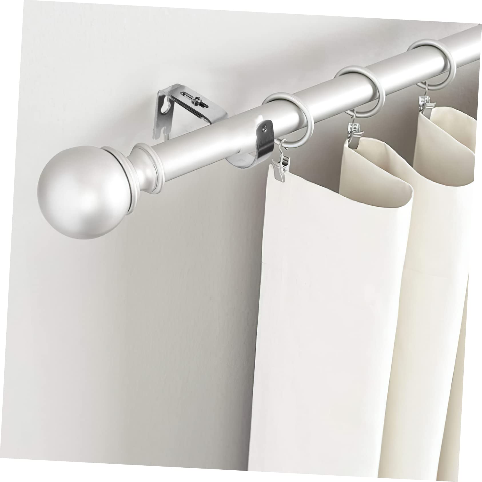 Alipis Doppelgardinenstangenhalterung Für Deckenmontage - Weiß, Aluminium