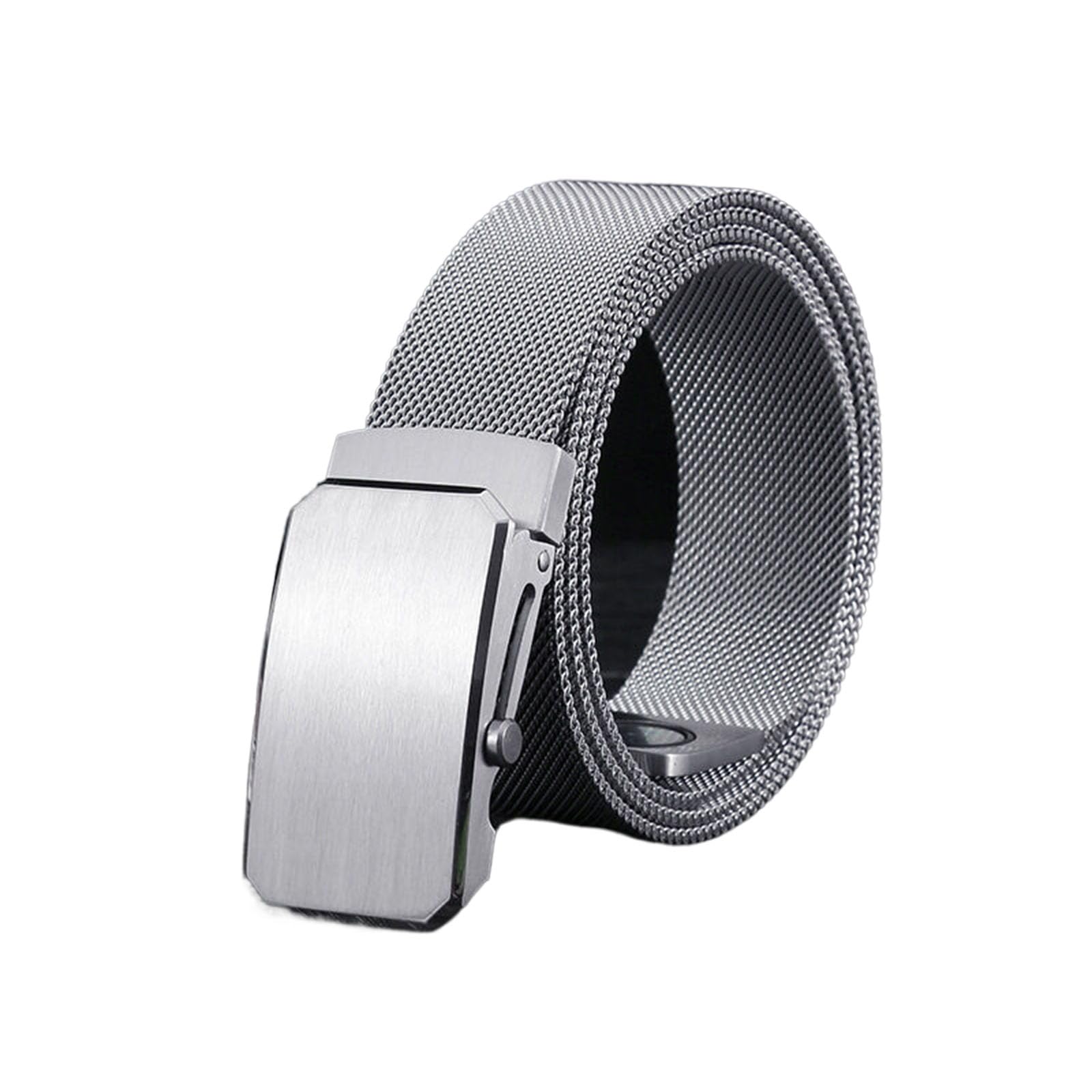 Ceinture tressée en acier inoxydable pour hommes, ceintures magnétiques en métal pour hommes avec boucle automatique en acier inoxydable