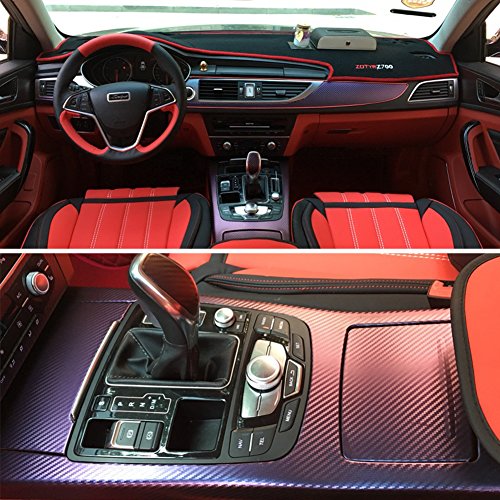 image for ATMOMO Purple and Blue Car Chameleon Wrap Auto Carbon Fiber Wrapping F