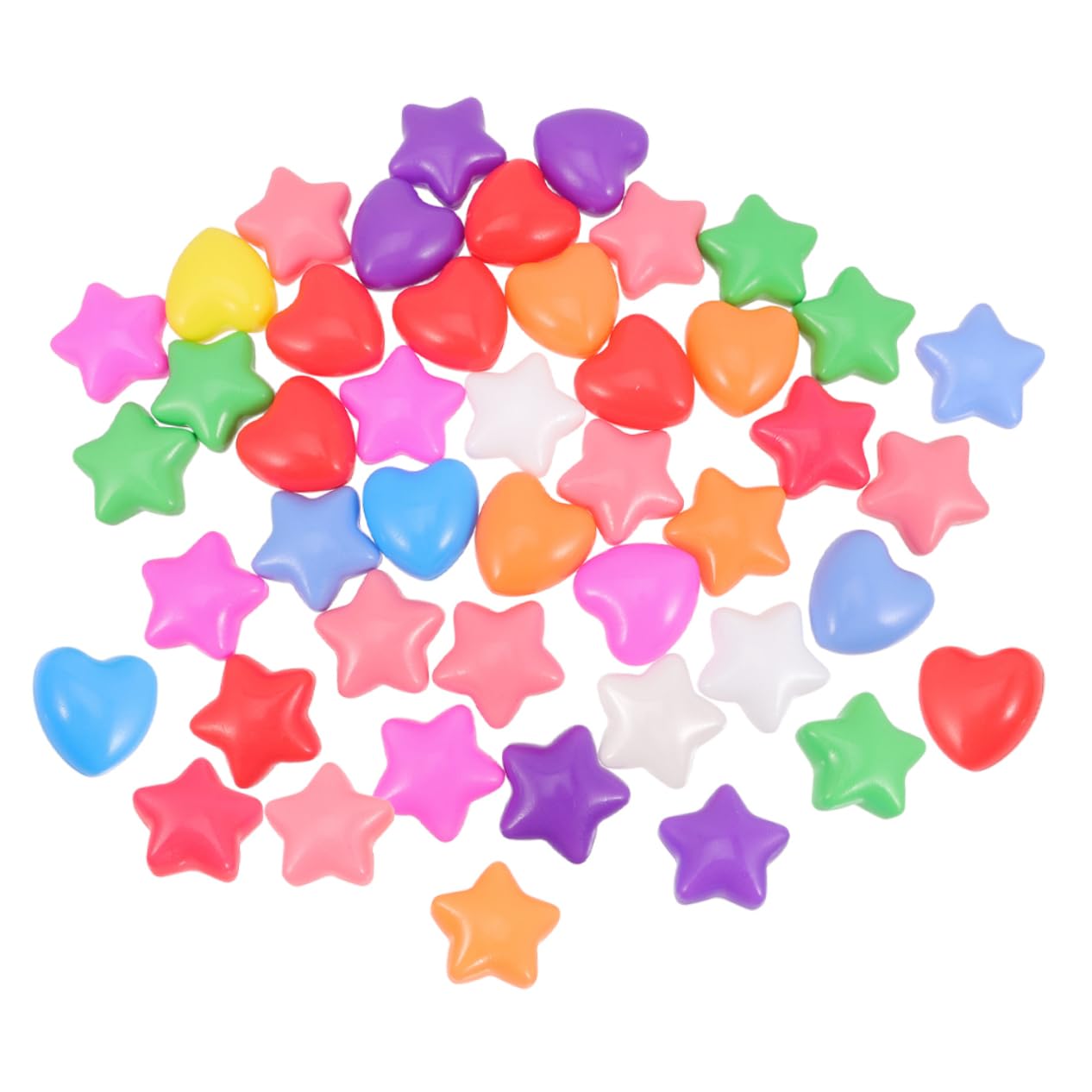 BESPORTBLE 60pcs Star and Heart Shape Ball Pit Balls for Pe Material for Indoor Play Pool Party Colorful Hearts and Stars