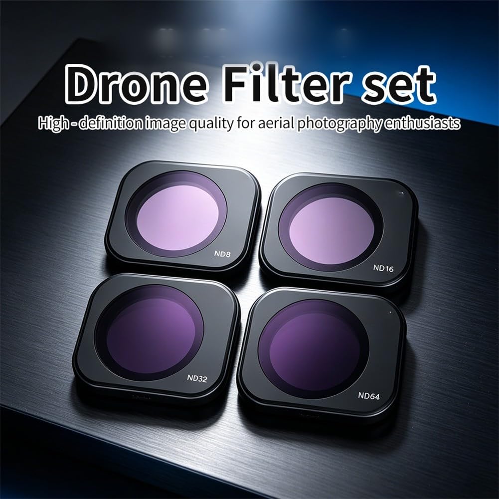Set di filtri ND per fotocamera DJ Lito1 X1, in vetro ottico HD multistrato CPL UV a densità neutra, kit di filtri per fotografia aerea e videografia, riduce i riflessi, telaio in lega di alluminio