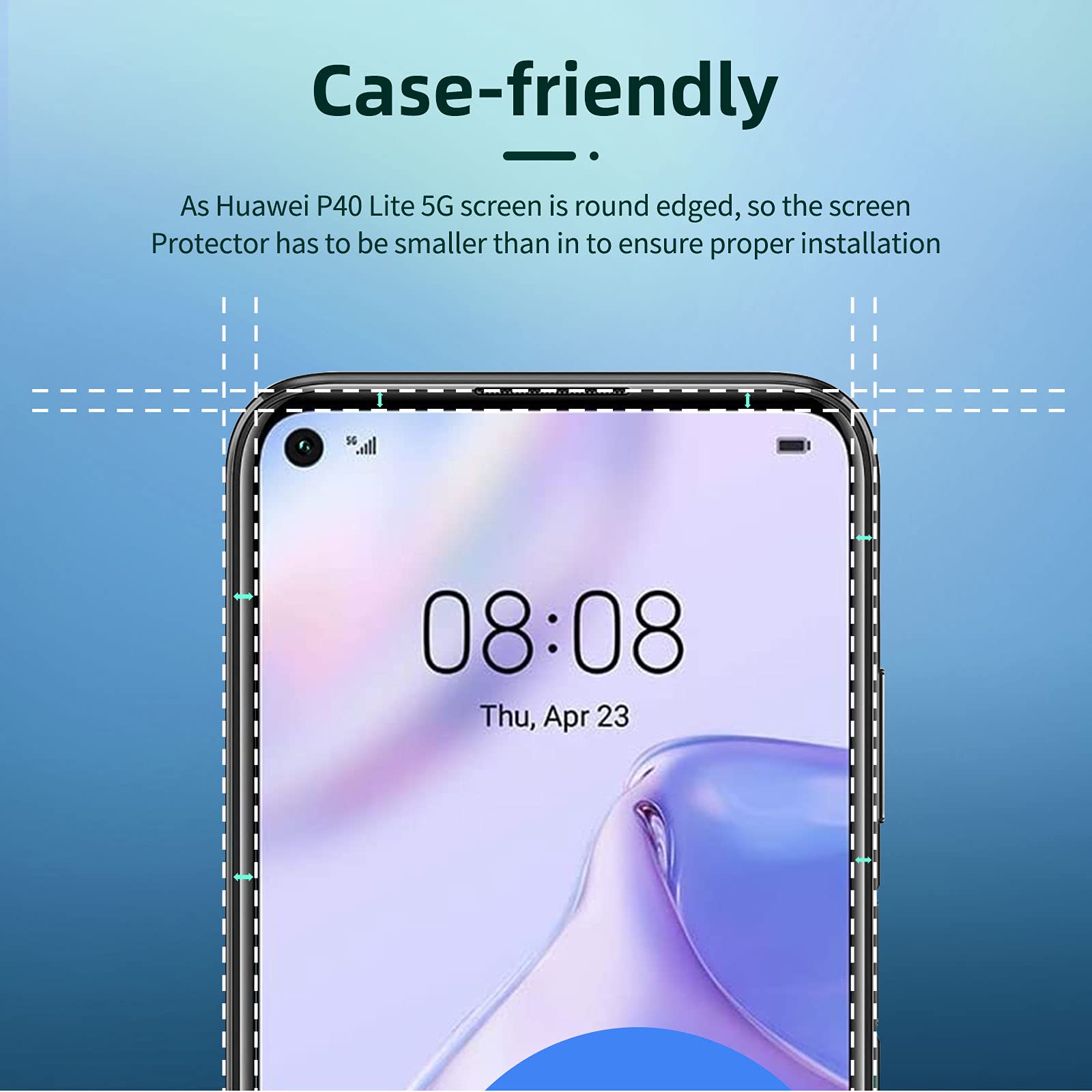 COPHONE® Pack 2 Verres Trempé Compatible Avec Huawei P40 Lite E, Film