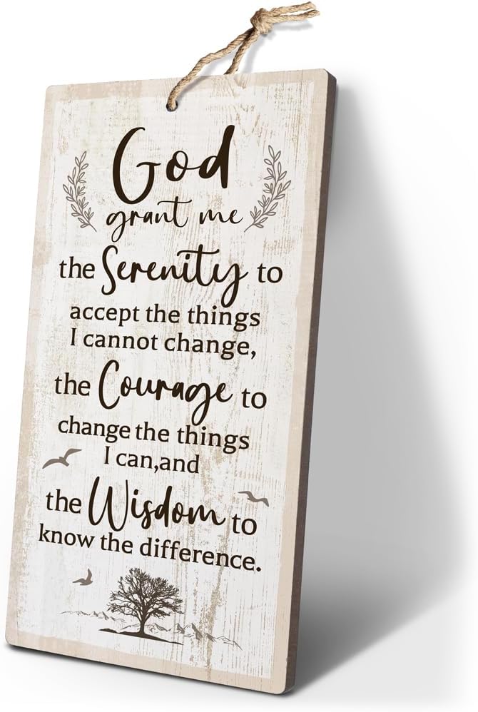 YZEXEZY Inspirational Religious Wall Decor-Serenity Prayer Sign12"x6"-God Grant Me Serenity, Courage,Wisdom-Christian Wall Art,Christian Gifts,Religious Gifts