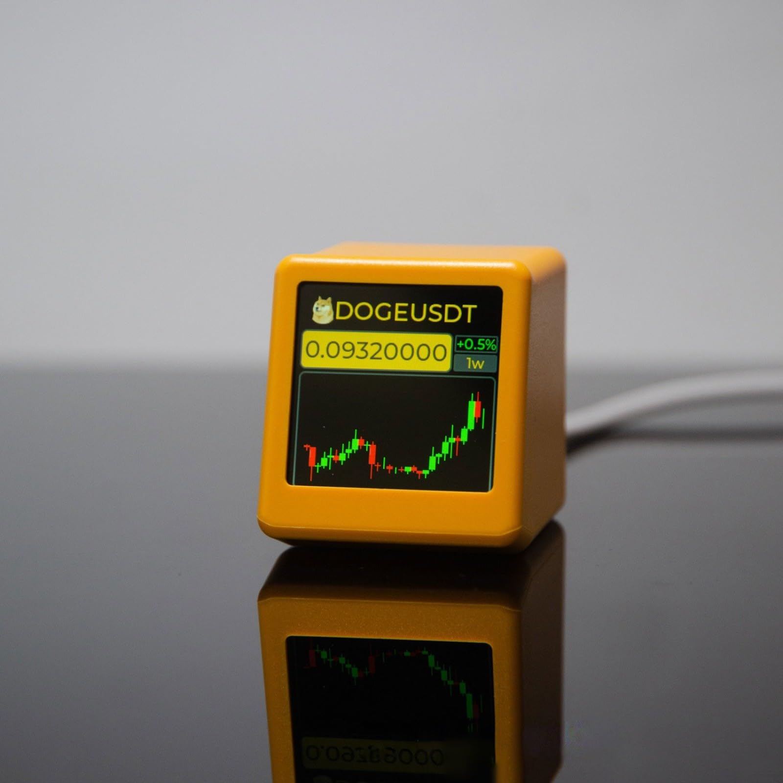 GeekMagic Smalltv PRO Kryptowährungs- und Aktienkursanzeige mit Uhr, Wetteranzeige und Währungsrechner, Kompakter Desktop-Tracker aus ABS mit USB‑C Stromversorgung(Black)