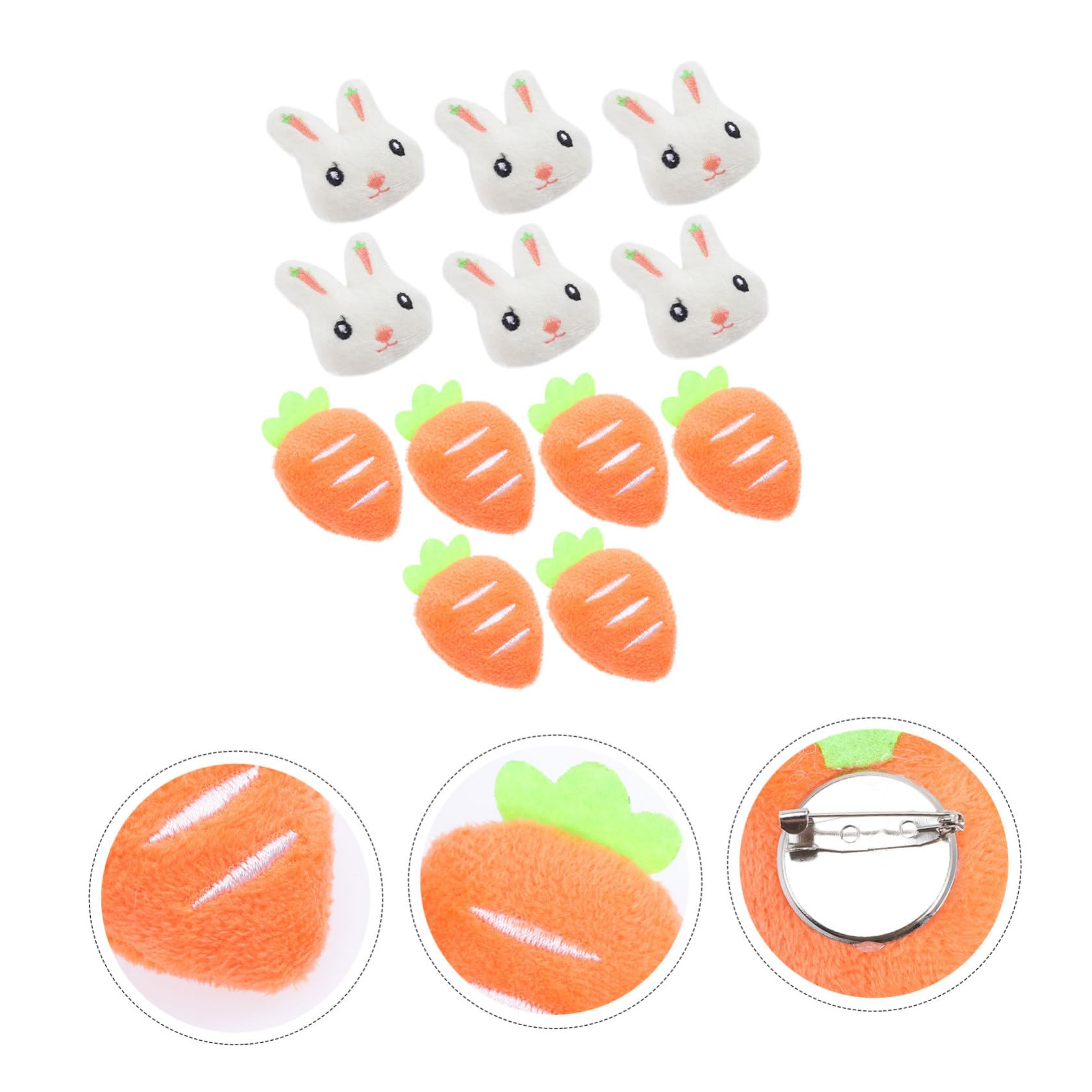 60 Piezas Broche De Conejo Alfiler De Mochila Infantil para Mochilas Linda Mochila Solapa De Pascua De Dibujos Animados Alfiler De Bufanda Ropa Felpa Perder Sombrero Decoraciones