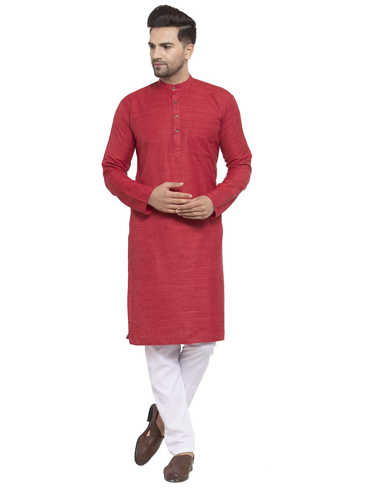 Jompers Men's Cotton Kurta Pyjama. (Maroon,Xxl)