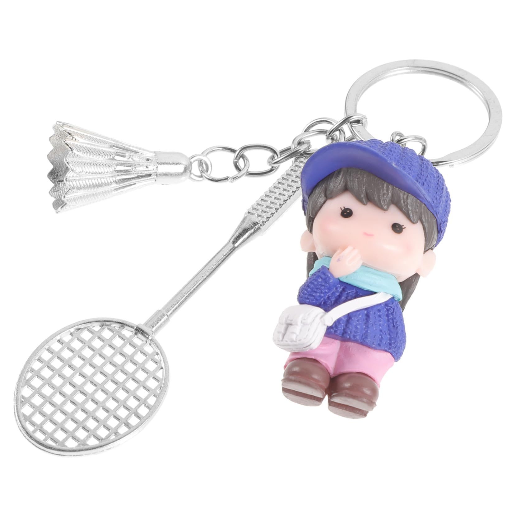 KICHOUSE Badminton Keychain Kawaii Keychain Pendants Multi-functional Decorative Keyring