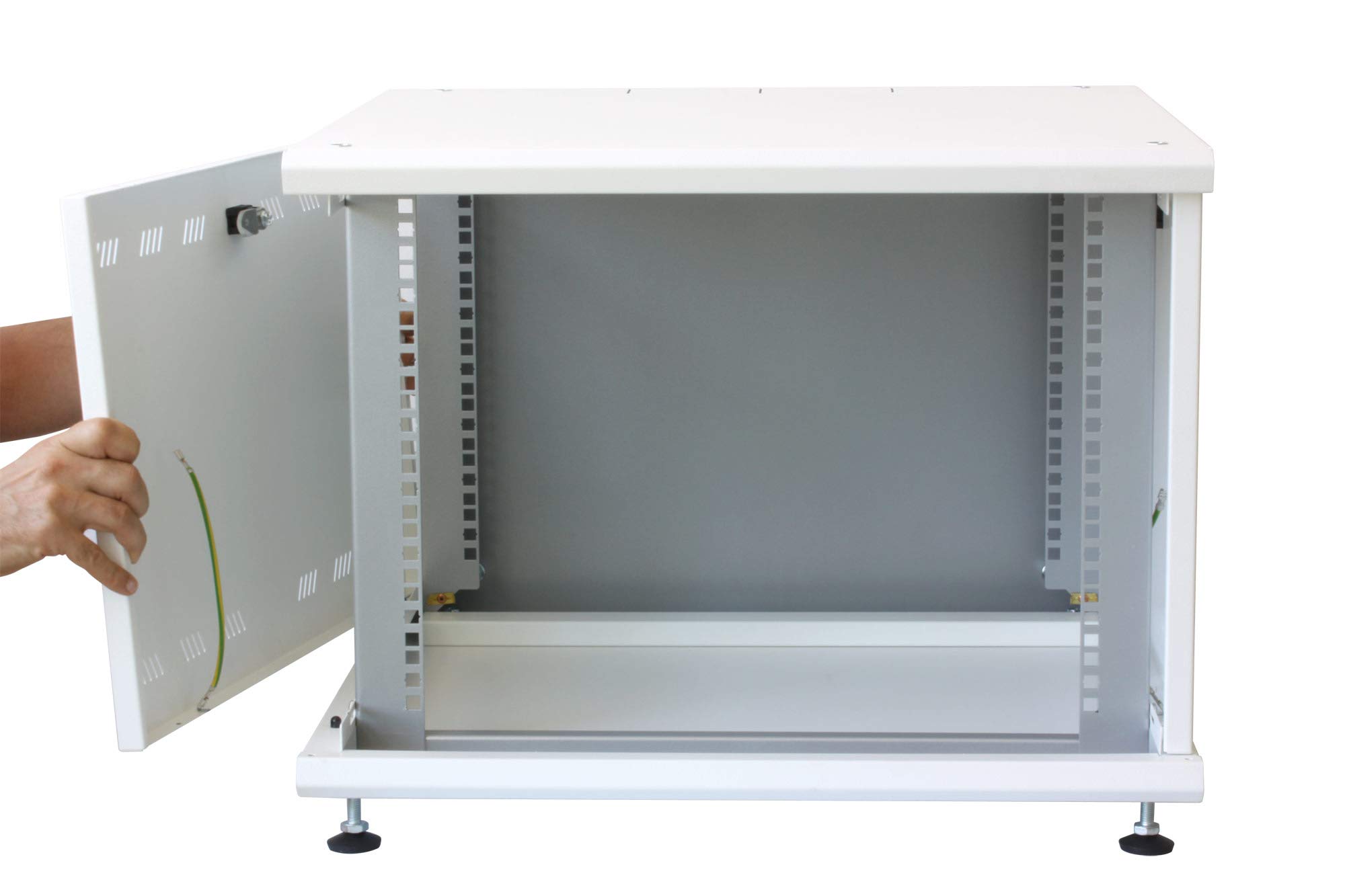 Techly Professional 108811 Armadio Rack 19" ideale per Accumulatori Fotovoltaico 8U P600mm Bianco