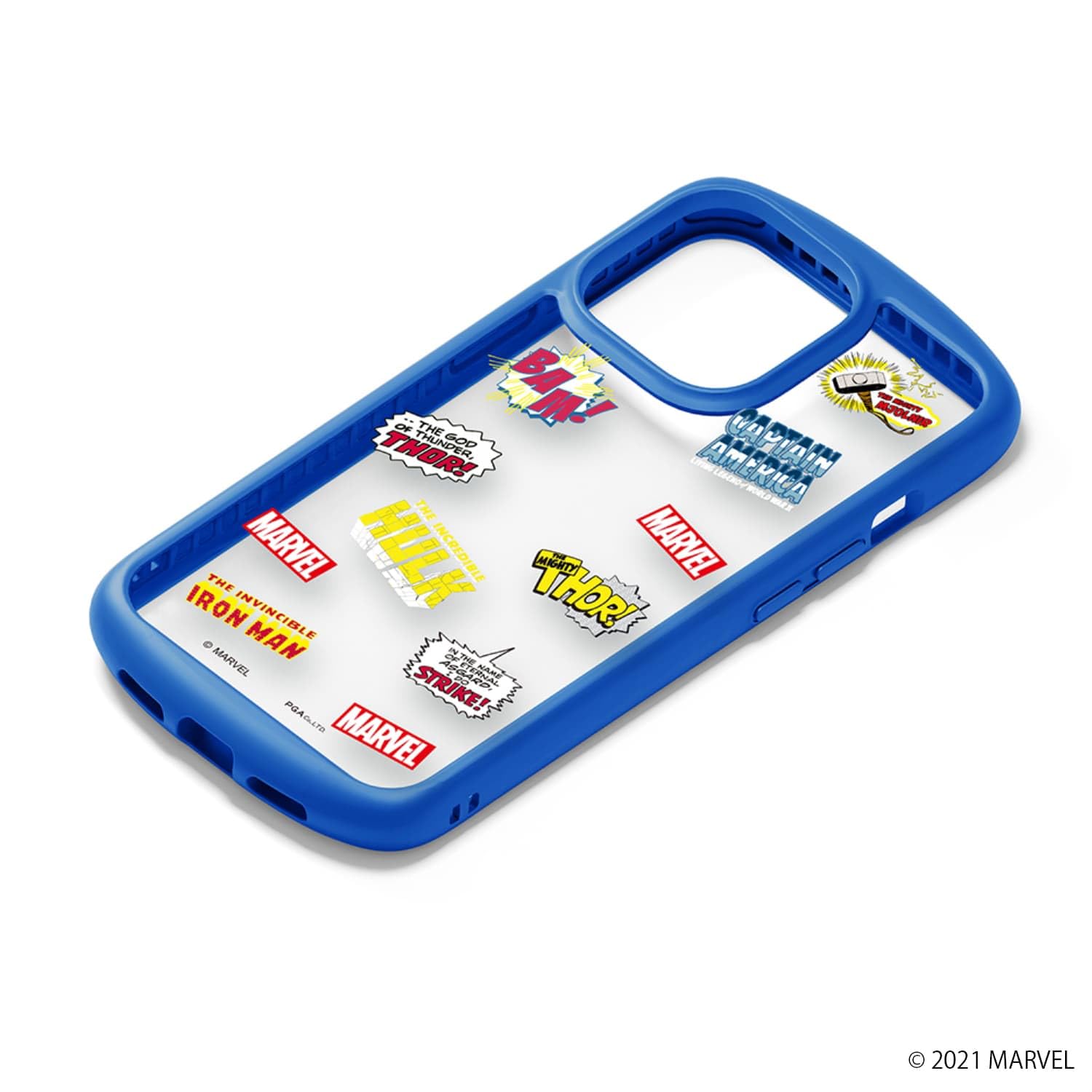 PGA PG-DGT21N21AVG ガラスタフケース MARVEL アベンジャーズ〔iPhone 13 Pro用〕