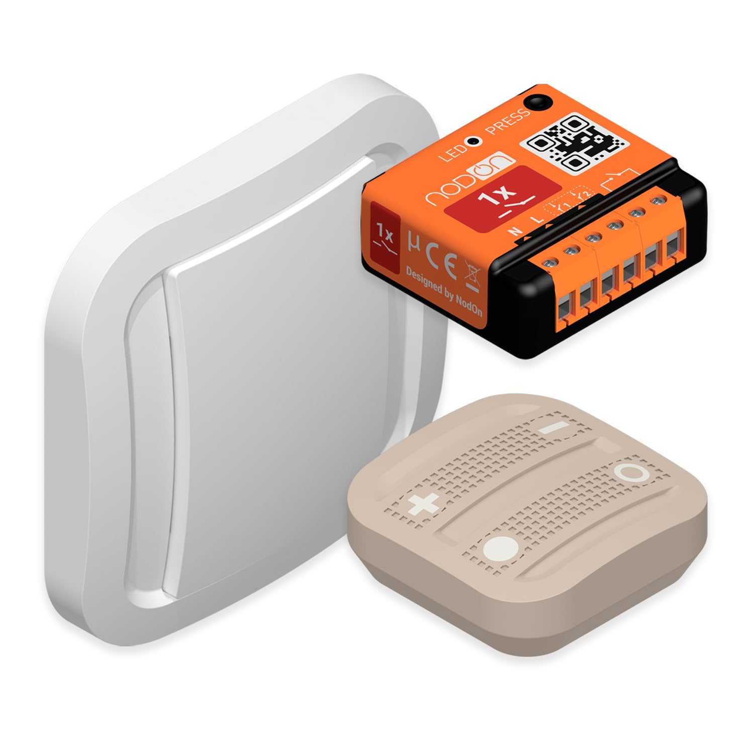Module multifonction avec interrupteur mural et télécommande sans pile