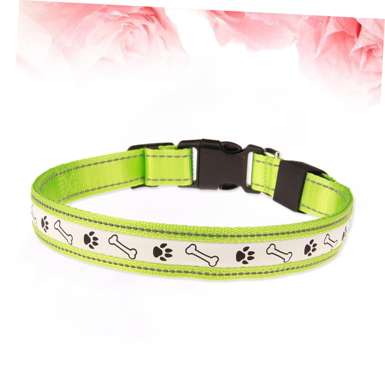 Beavorty 2piezas Collar Led para Intermitentes Collar De Seguridad para Paseos Diseño USB Recargable Mediano Verde