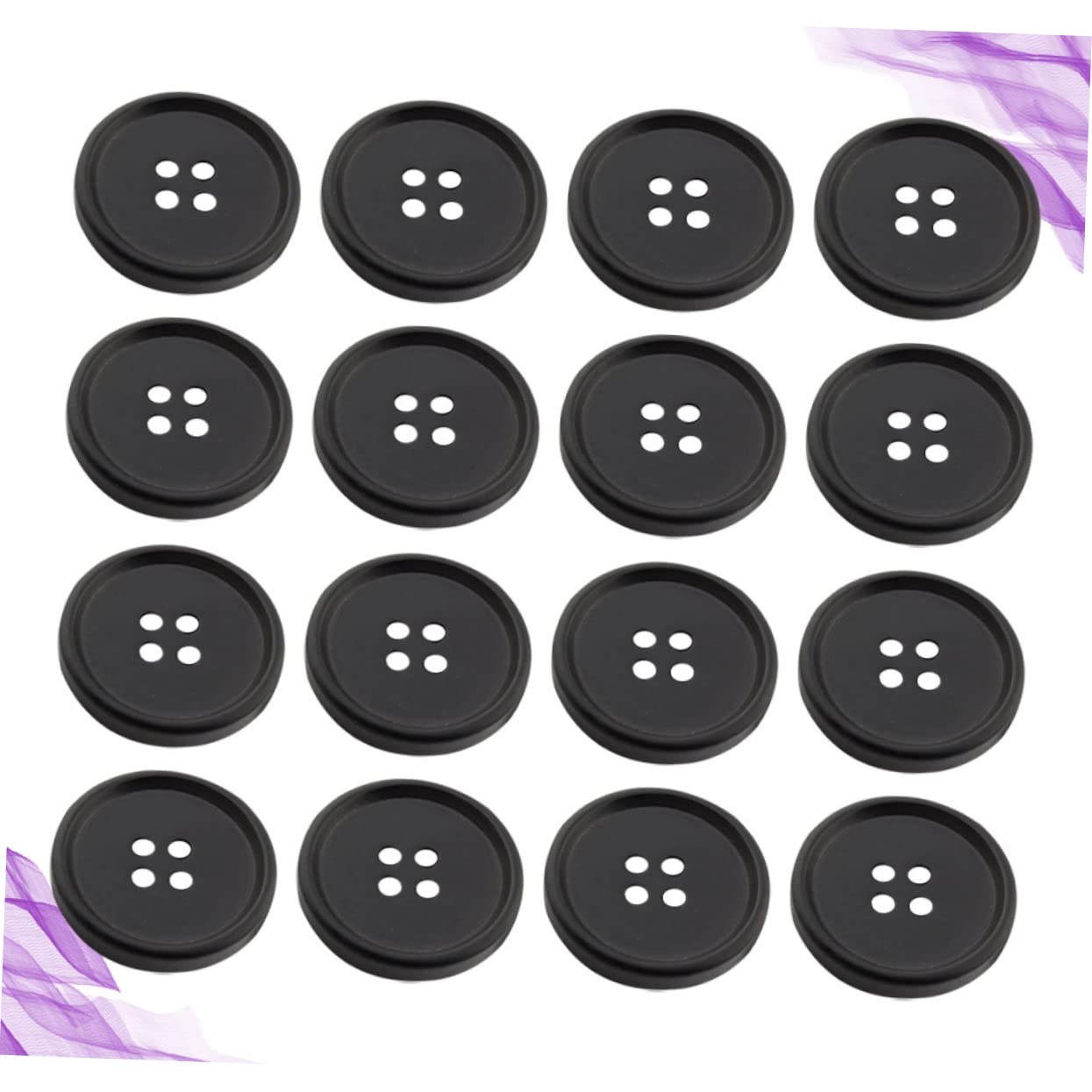 Lurrose 3 Set Di Bottoni in Resina Da Cucito Bottoni Rotondi Da 20 Mm Per Tessuti Decorativi E Progetti 100 Pezzi*3