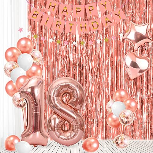 18th Birthday Decorations for Girls 18th Birthday Balloons 18 Birthday Decorations
