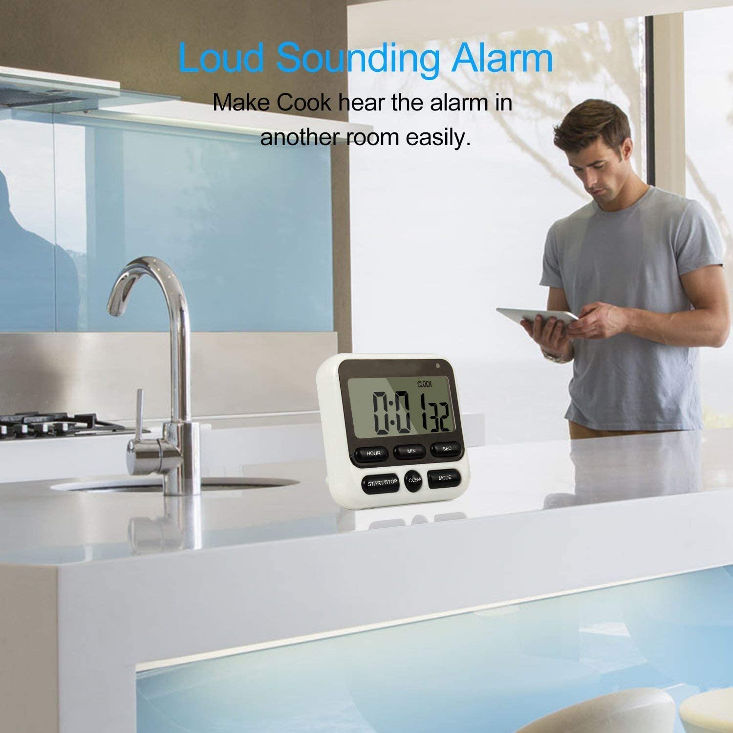 Snapklik.com : Large LCD Digital Kitchen Timer Countdown Up Alarm Clock ...