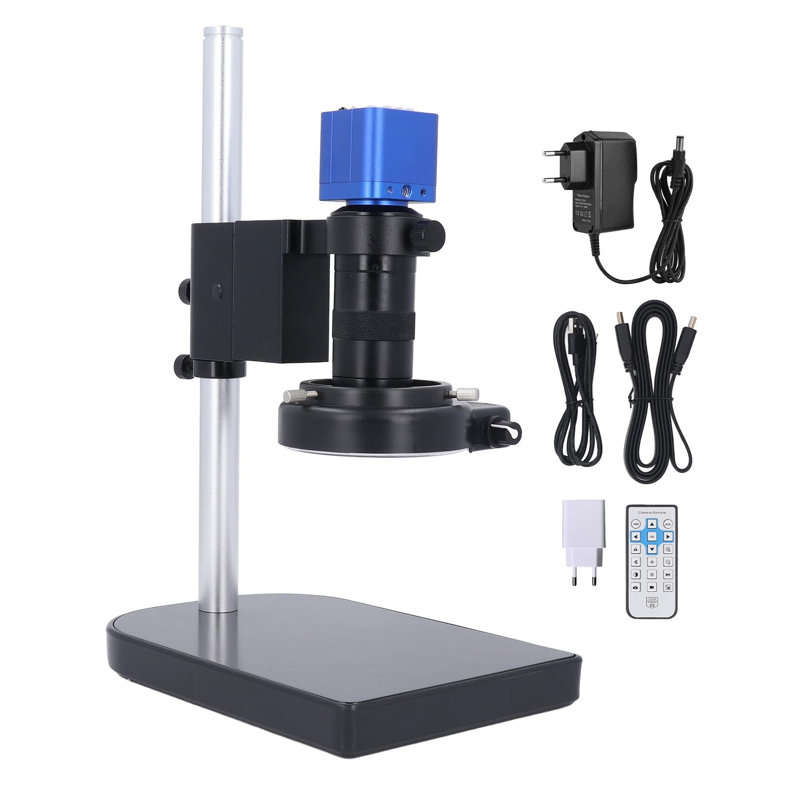 ViaGasaFamido Eye Elettronico 24 MP con Base Regolabile e 130x Ingrandimento, Supporto Software Completo per le Vittorie XP 7 8 10, Ideale per L'analisi di Laboratorio e L'uso Dell'istruzione