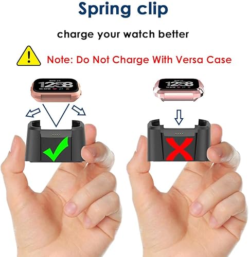 Miniatura 2 de Simpeak Paquete de 5 fundas protectoras de pantalla suaves compatibles con reloj inteligente Fitbit Versa, protección completa, rosa