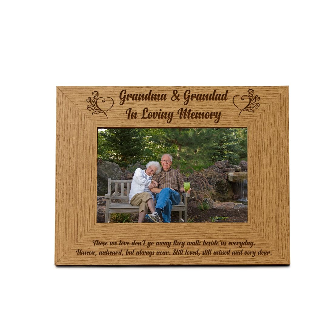 Ukgiftstoreonline Grandma & Grandad Memorial Remembrance Photo Frame (5 X 7 Inch)