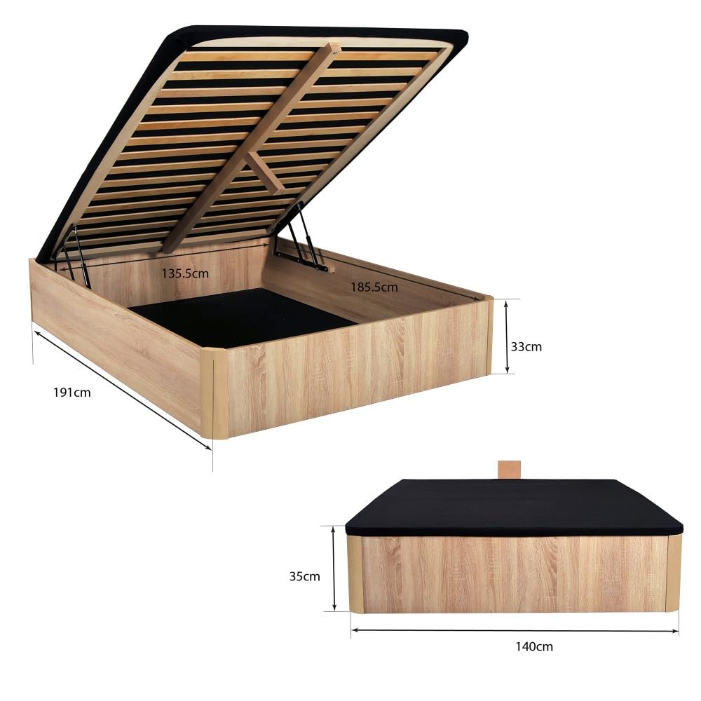 WEBER INDUSTRIES Spiro letto bagagliaio, Legno, Rovere Sbiancato, 140 x 190 cm