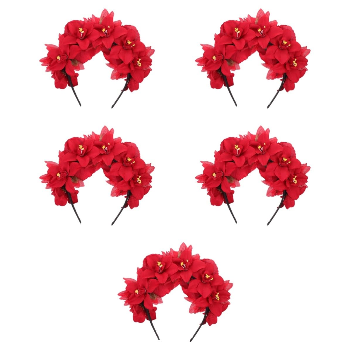 Beavorty 5 Eleganti Cerchietti Con Fiori Di Peonia Per Feste E Occasioni Speciali