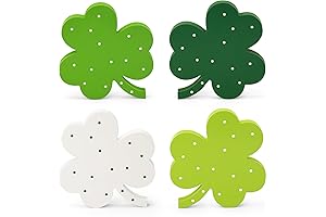 AKEROCK St Patricks Day Decorations: Tabletop Shamrock Signs