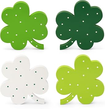 St Patricks Day Decor, Wooden Shamrock Decor