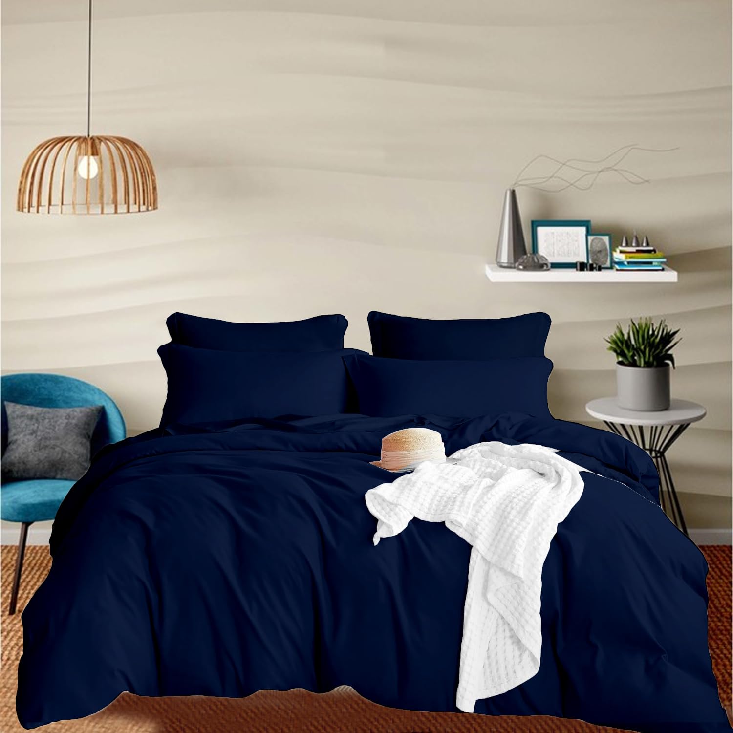 EGYLIN 800 TC Egyptische Katoen Gery Dekbedovertrek Set King Size 100% Lange Staple Katoen Gery Dekbedovertrek Met 2 st PillowShams, Luxe Zachte Satijn Beddengoed Set