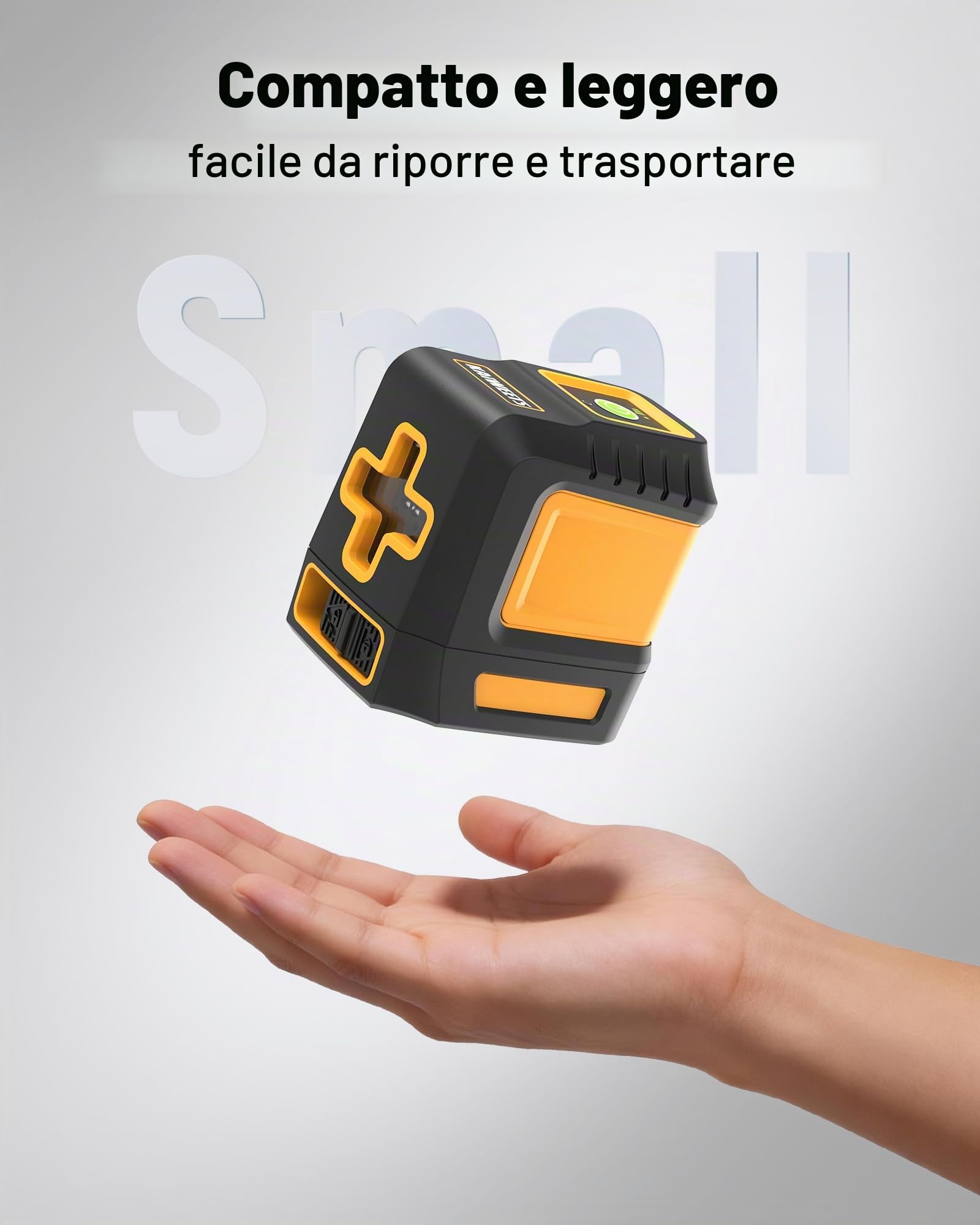 Livella Laser Autolivellante 30m, KAIWEETS Livella Laser Verde con Base Magnetica, Laser a Croce Orizzontale e Verticale con Custodia Protettiva e 2 Batterie
