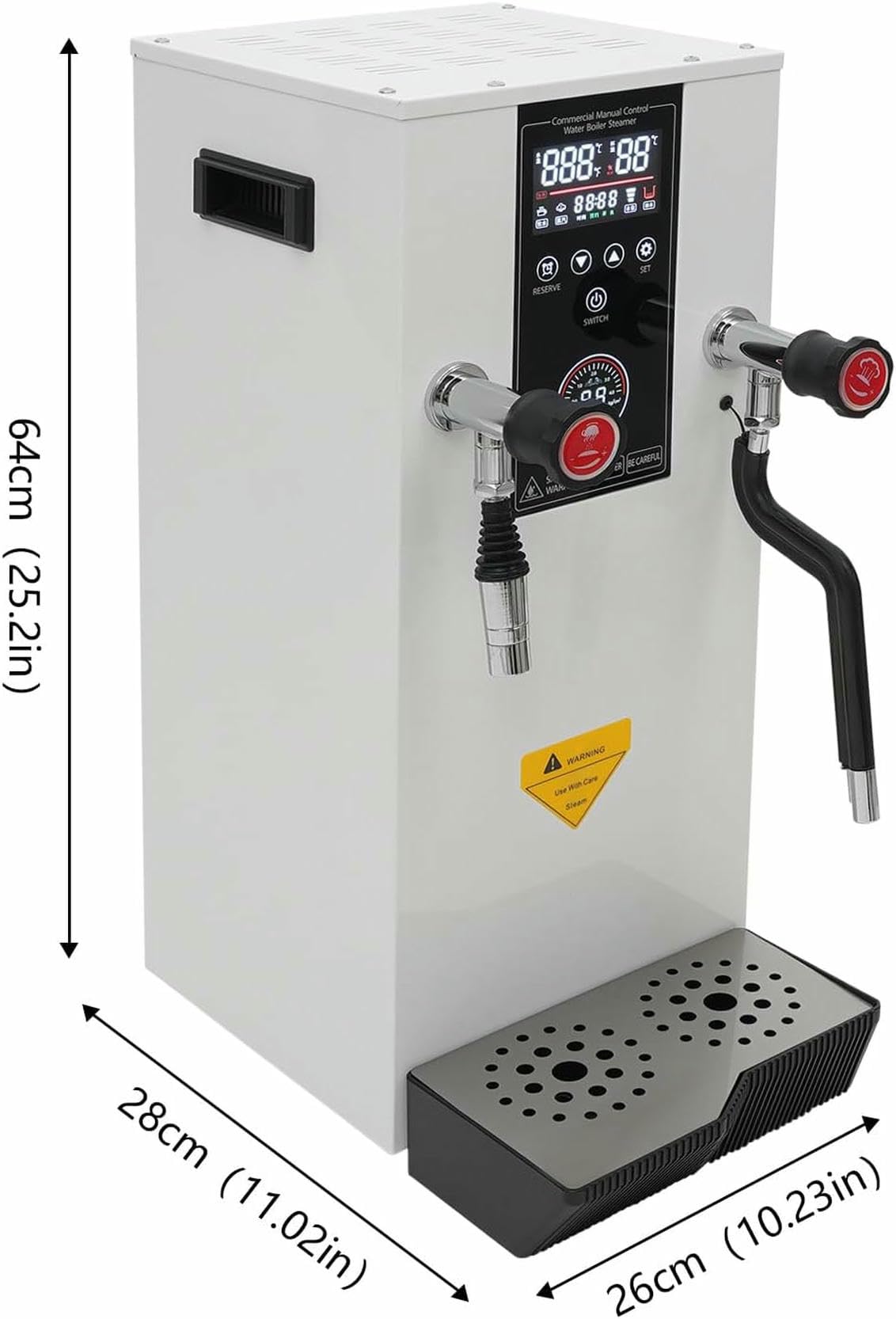 Mousseur à Lait électrique Professionnel - Machine à mousser Le Lait et Le café à température réglable, capacité de 12 L，Black