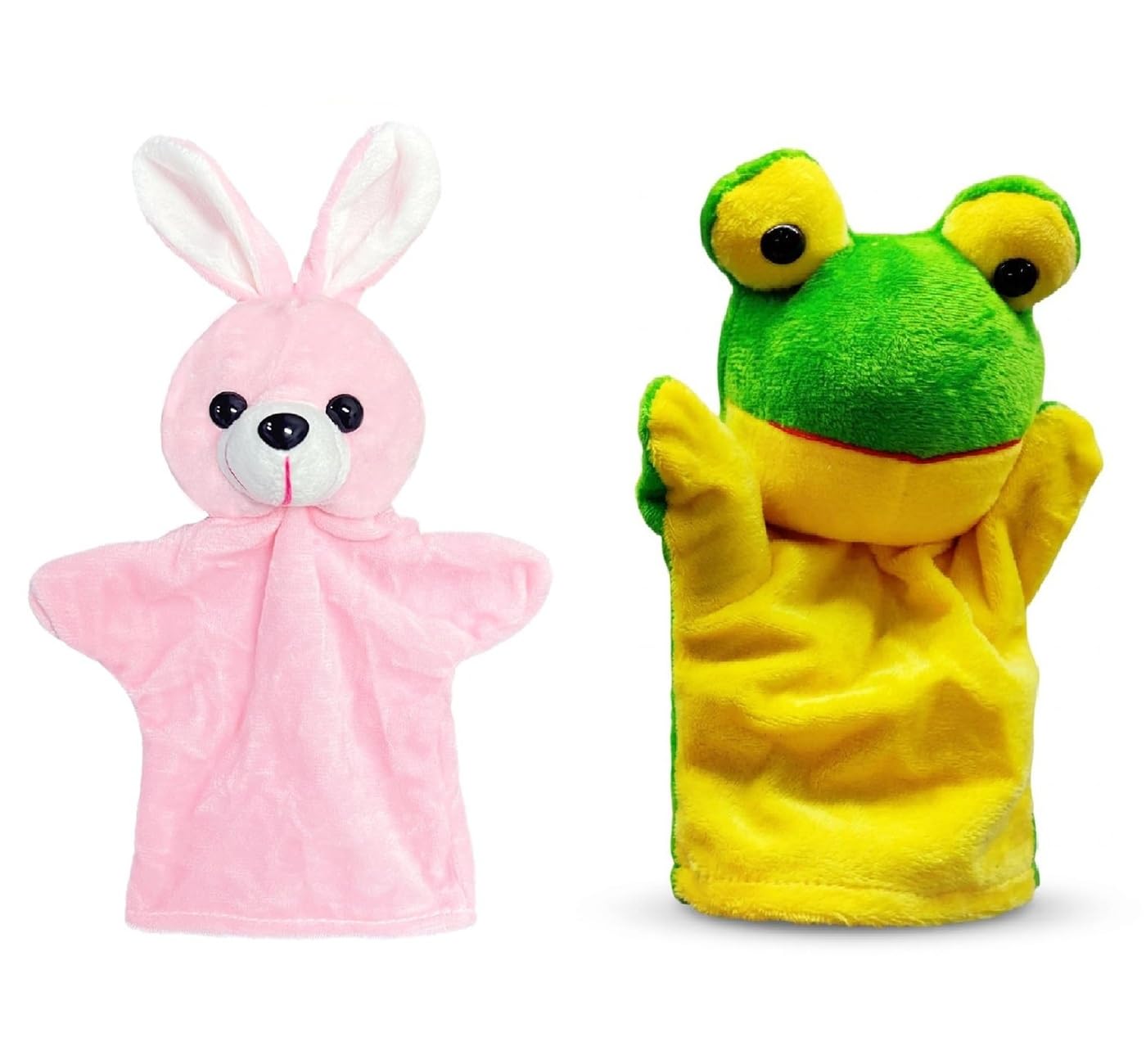 Skylofts Rabbit & Frog Animal Hand Puppets for Boys & Girls, Multi Color (Pack of 2)-image-4