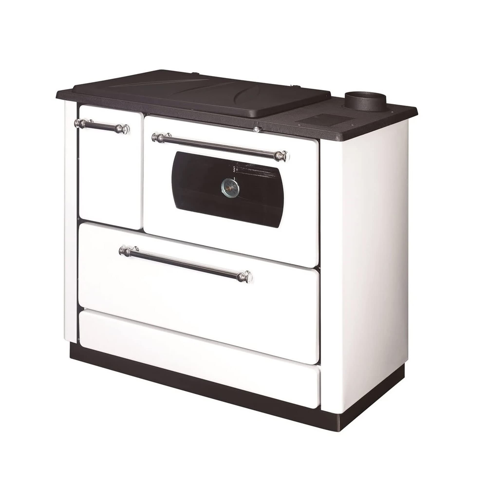 Cuisinière Bois avec Four Chauffage seul Dana Sannover 9 kW Blanc
