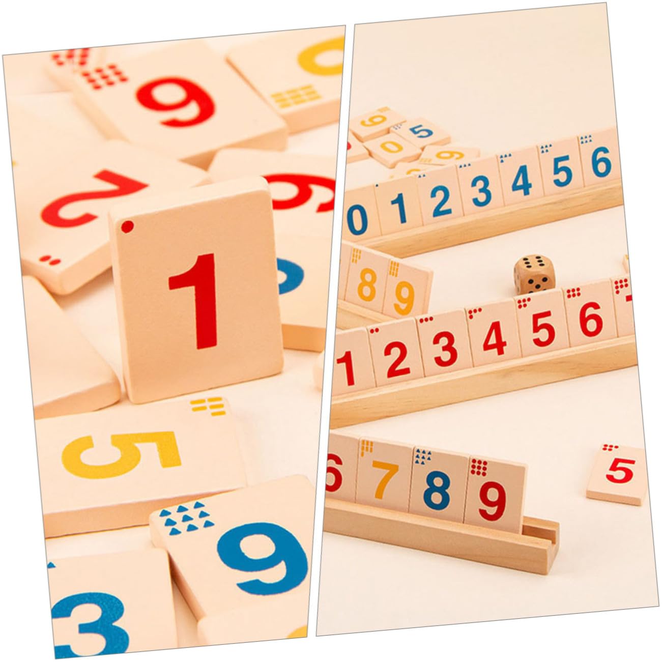 TOYANDONA Jeu de Société en Bois Fermez la Boîte Jeu de Dés Interactif et Divertissant pour Soirées en Famille ou Entre Amis Bar Club