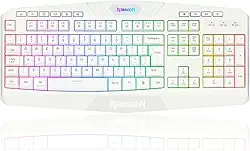Teclado Gamer Membrana Redragon Harpe 2 Branco (ABNT2;)